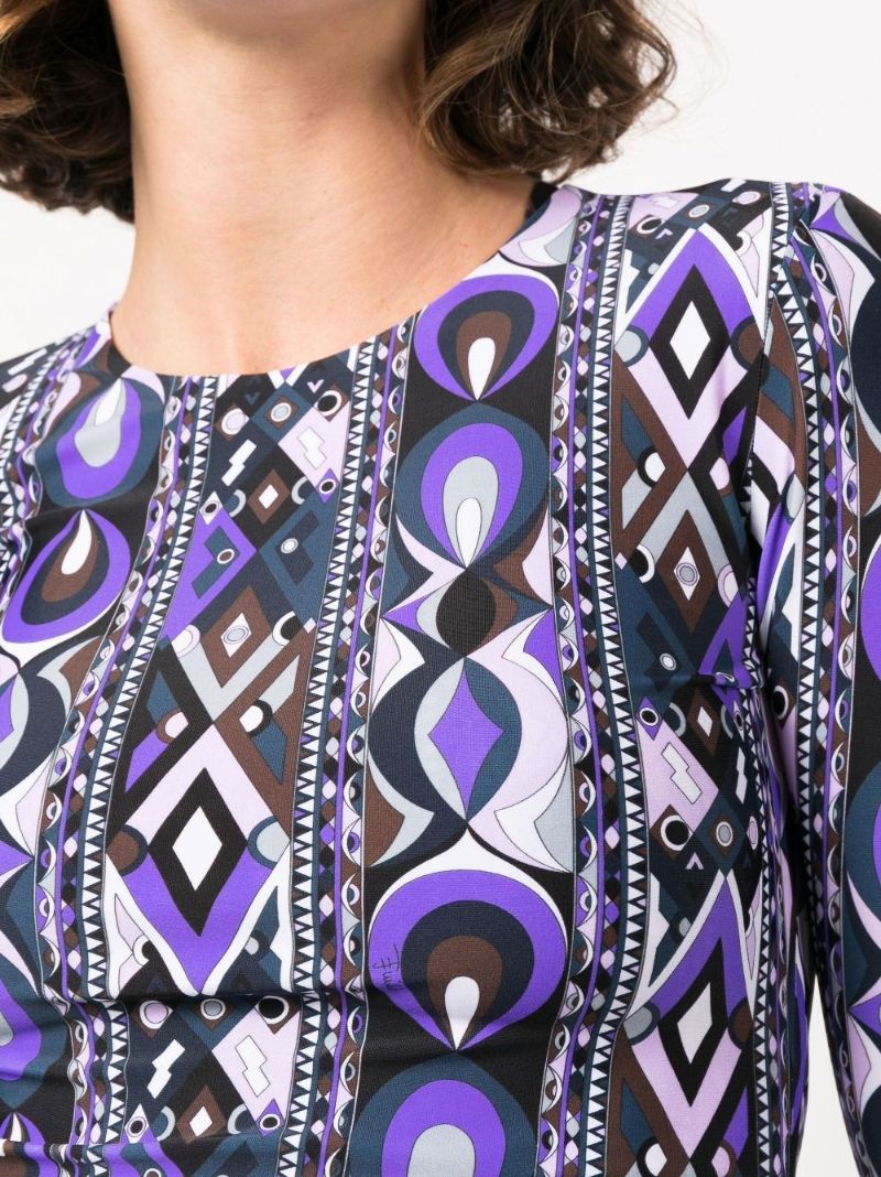 Purple Rombi Baby Print Top
