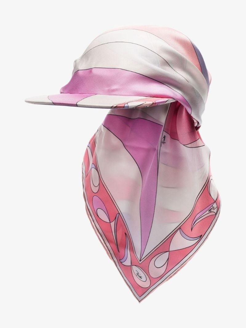 Pink Iride and Pesci Print Silk Baseball Cap