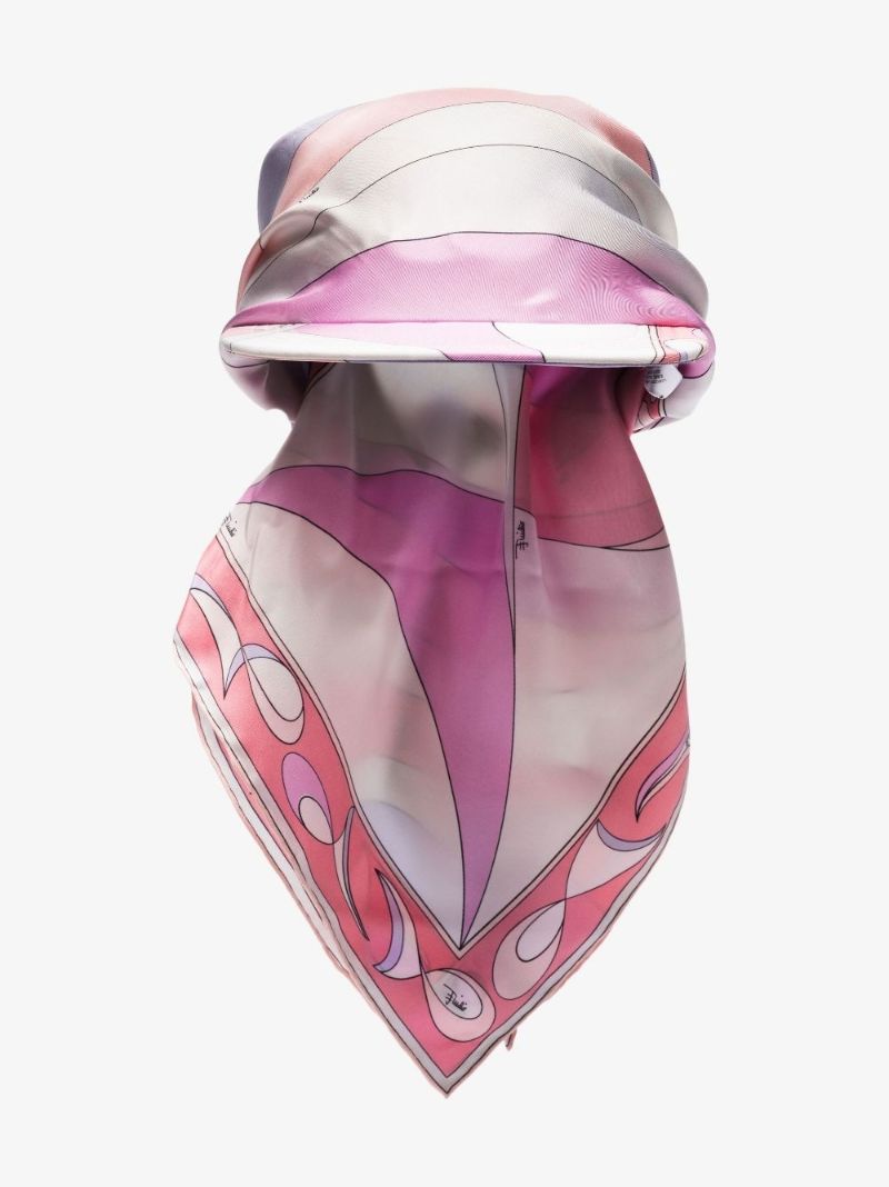 Pink Iride and Pesci Print Silk Baseball Cap