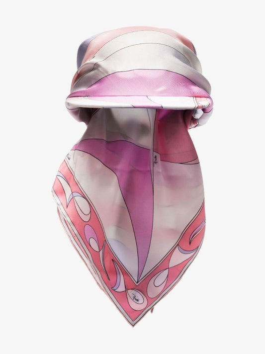 Pink Iride and Pesci Print Silk Baseball Cap