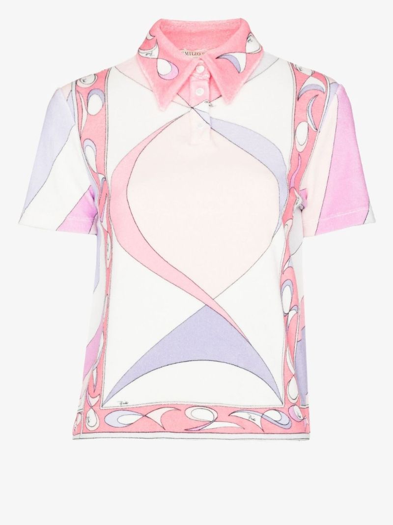 Multicolour Pesci Print Polo Shirt