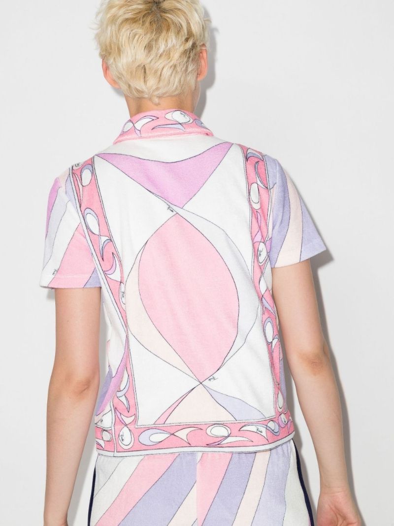 Multicolour Pesci Print Polo Shirt