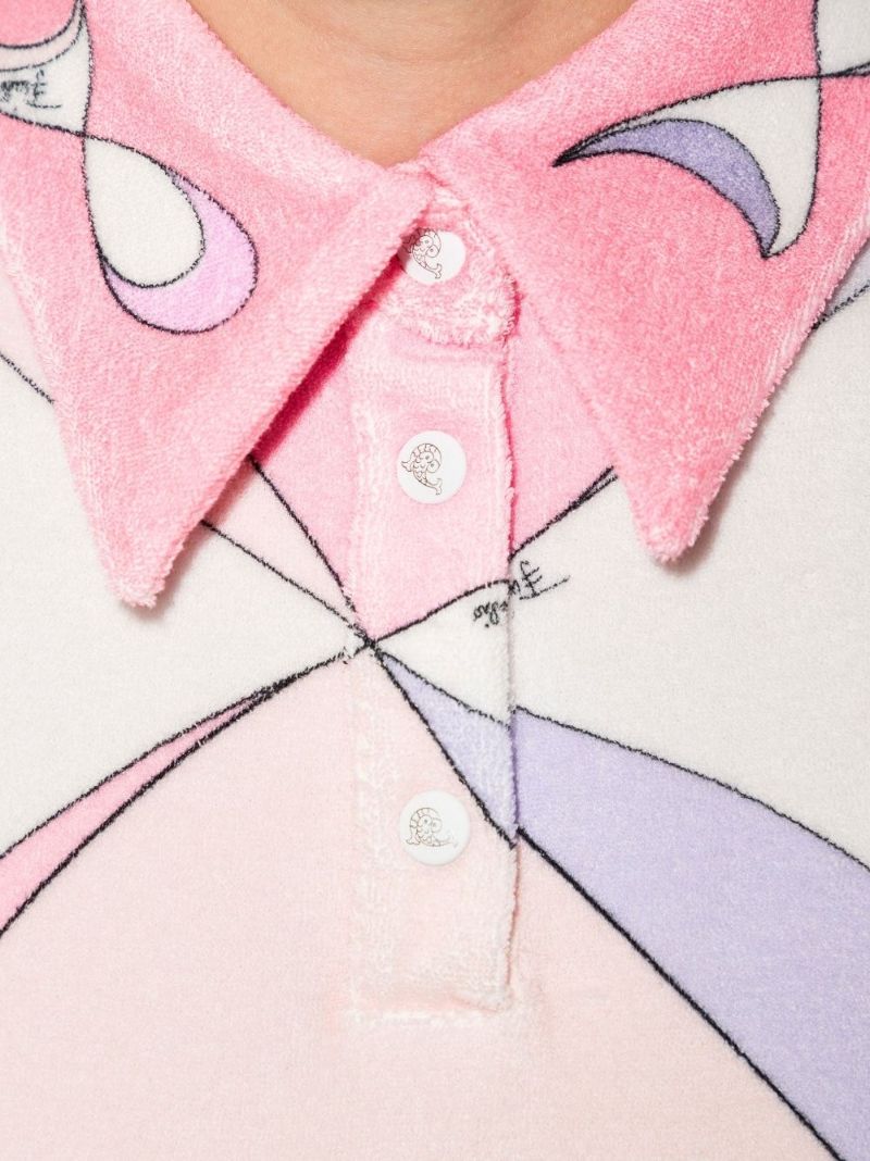 Multicolour Pesci Print Polo Shirt