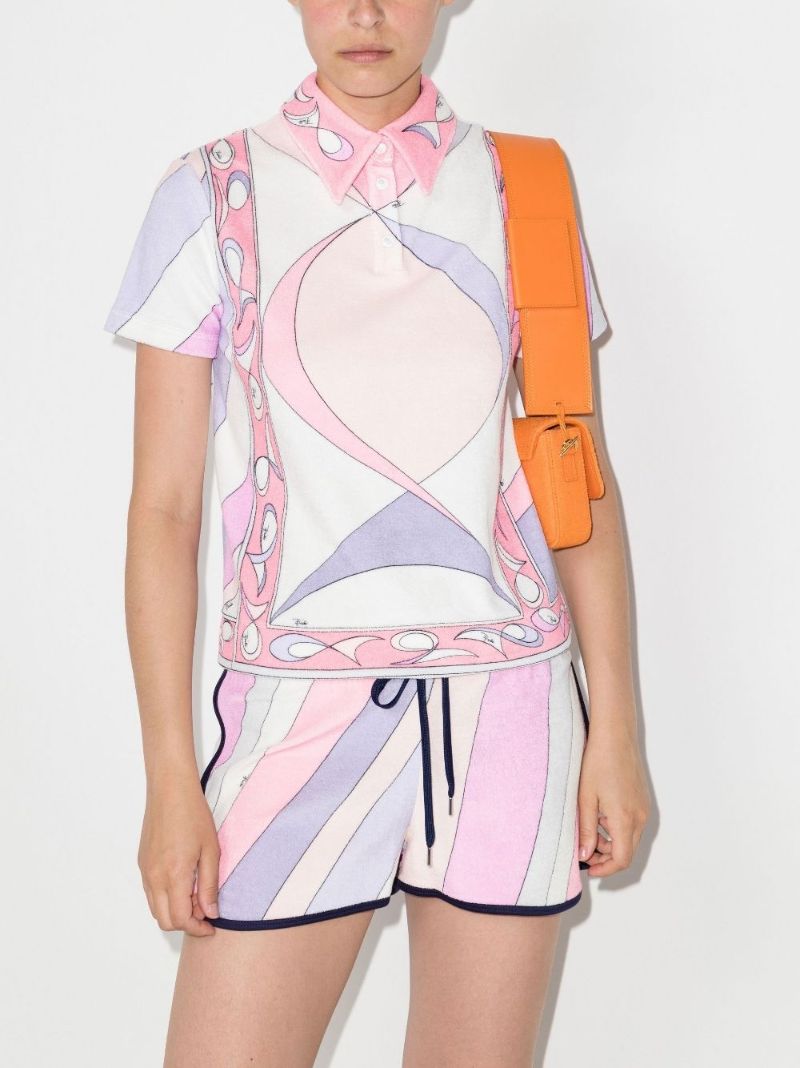 Multicolour Pesci Print Polo Shirt
