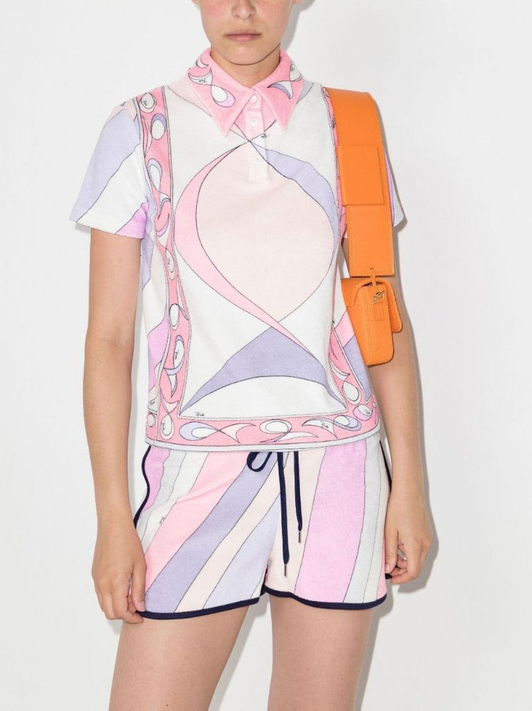 Multicolour Pesci Print Polo Shirt