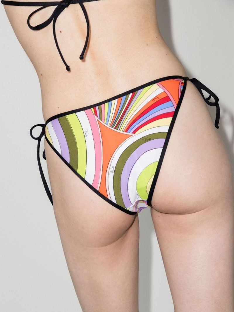 Orange Iride Print Bikini Bottoms