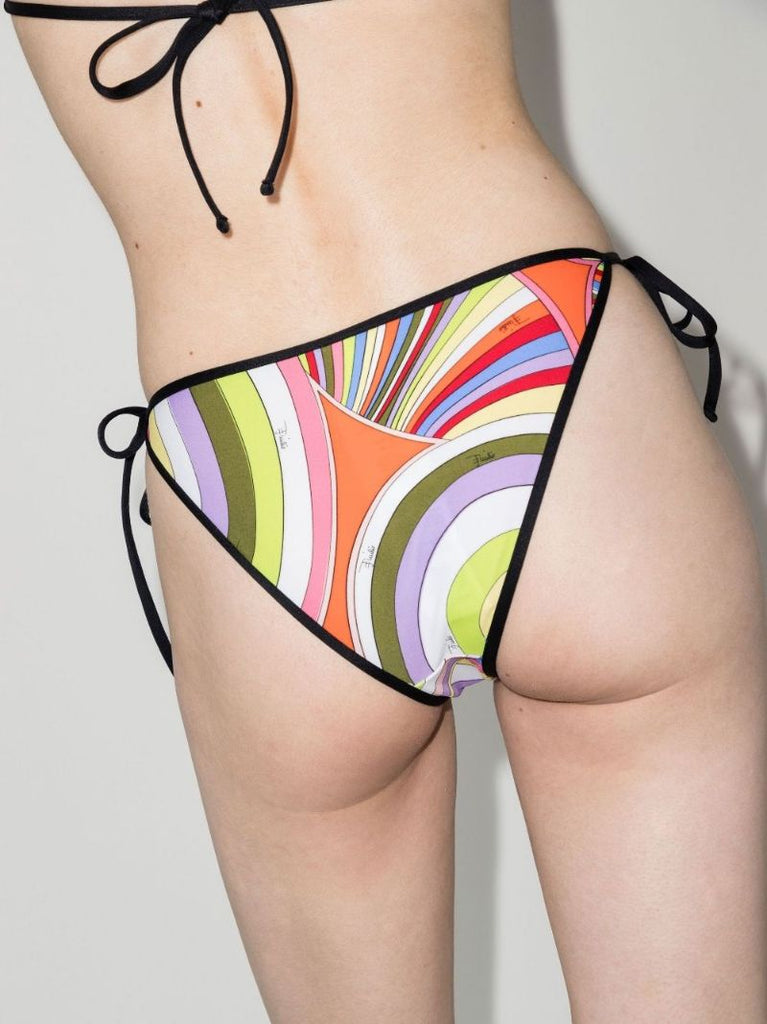 Orange Iride Print Bikini Bottoms