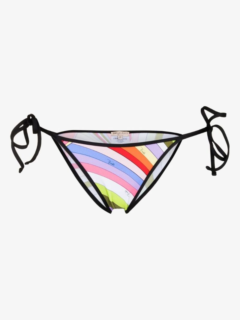 Orange Iride Print Bikini Bottoms