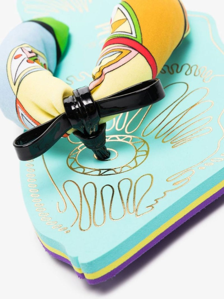 Blue Girandole Print Flip Flops