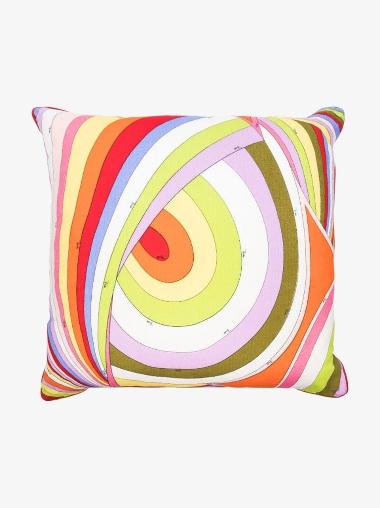Yellow Iride Print Terry Cushion