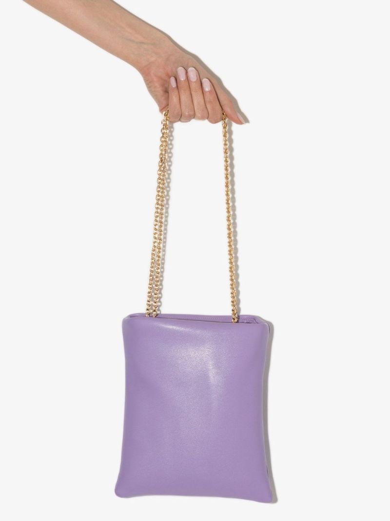 Purple Olympia Faux Leather Tote Bag