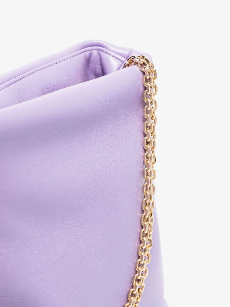 Purple Olympia Faux Leather Tote Bag
