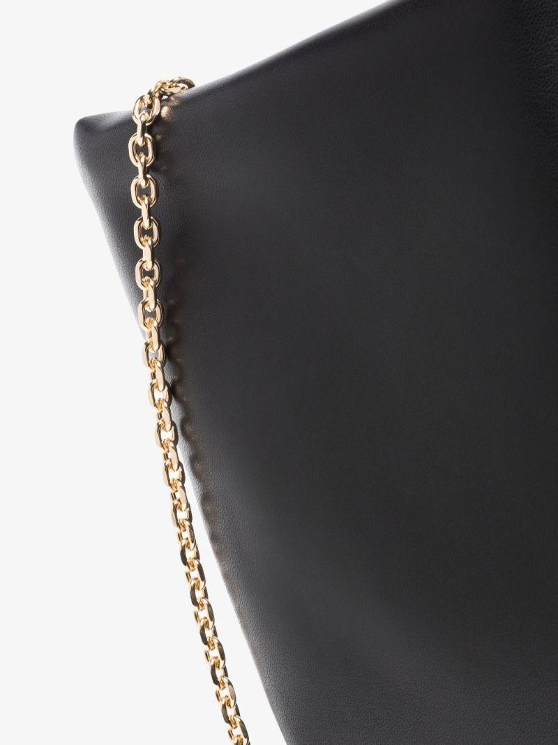 Black Olympia Faux Leather Shoulder Bag