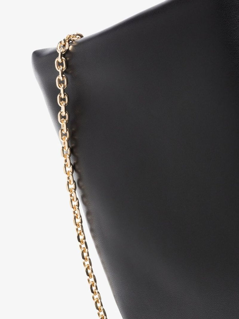 Black Olympia Faux Leather Shoulder Bag