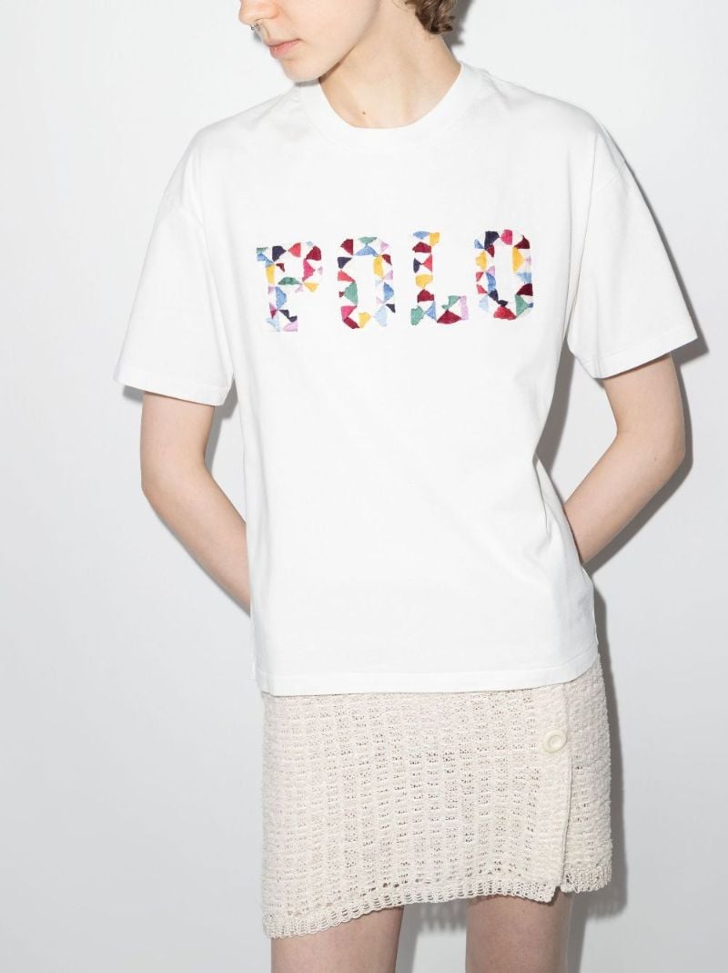 White Quilted Logo T-shirt
