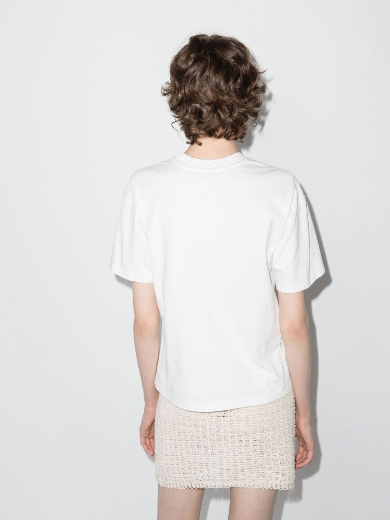 White Quilted Logo T-shirt