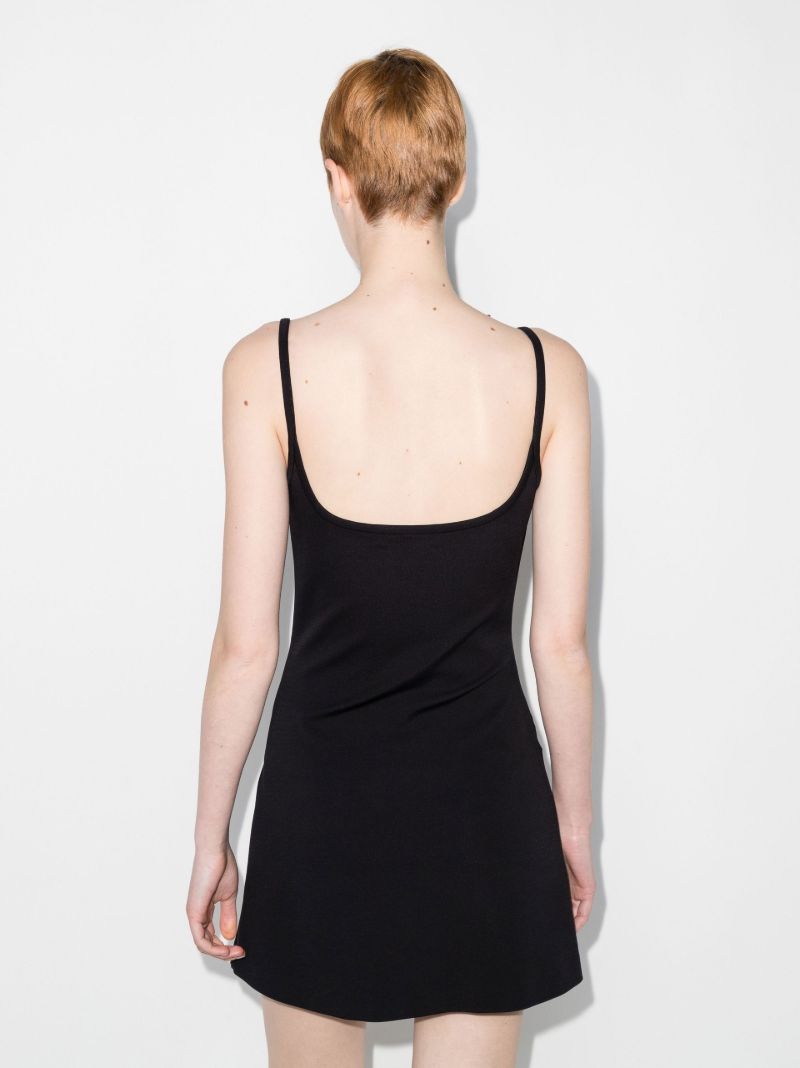 Black Crystal Bow Mini Dress