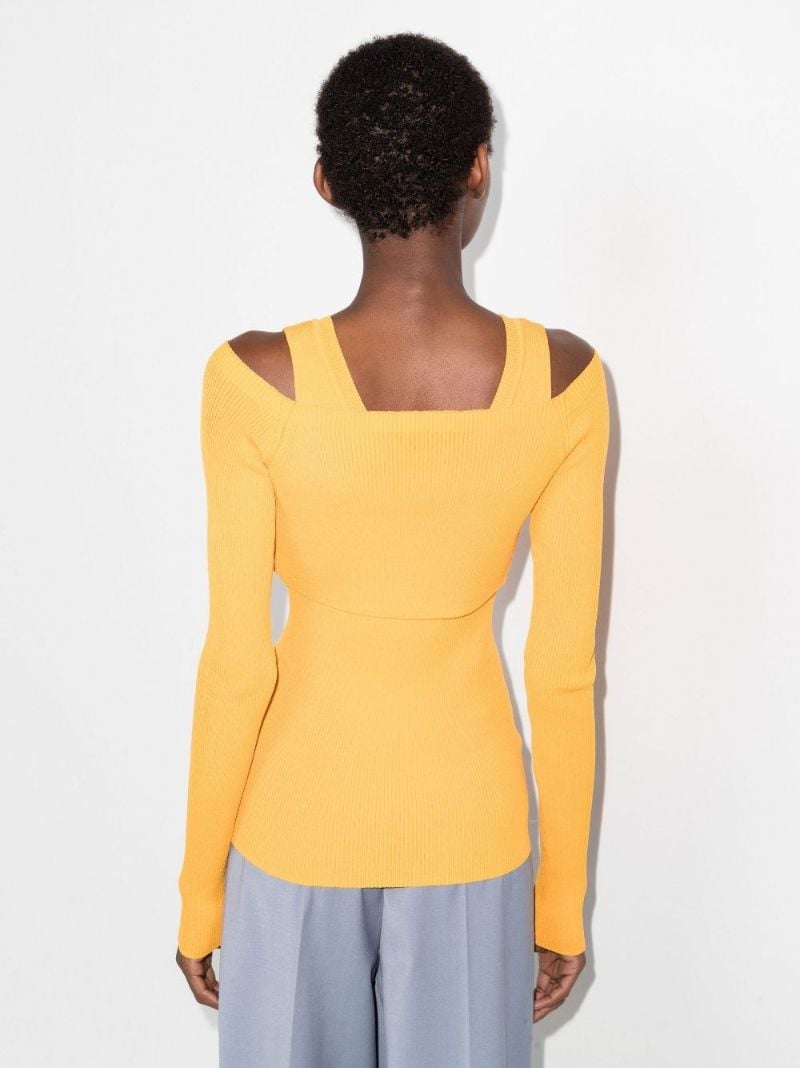 Off-the-shoulder Cardigan and Top