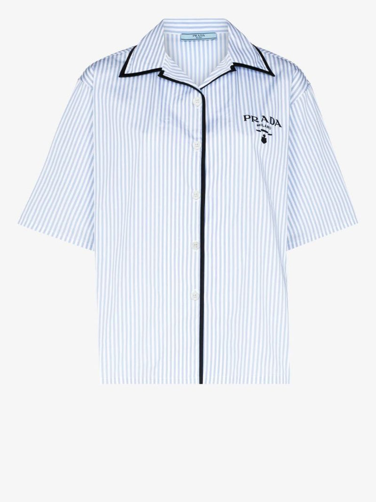 Striped Cotton Bowling Shirt