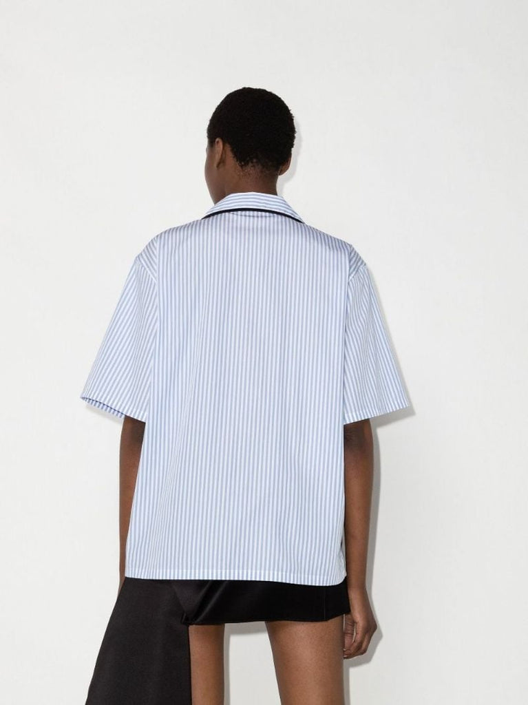 Striped Cotton Bowling Shirt