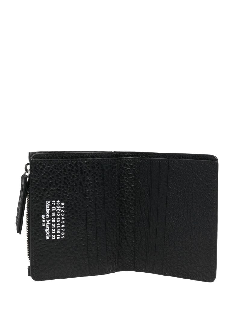 Black Four-stitch Leather Wallet