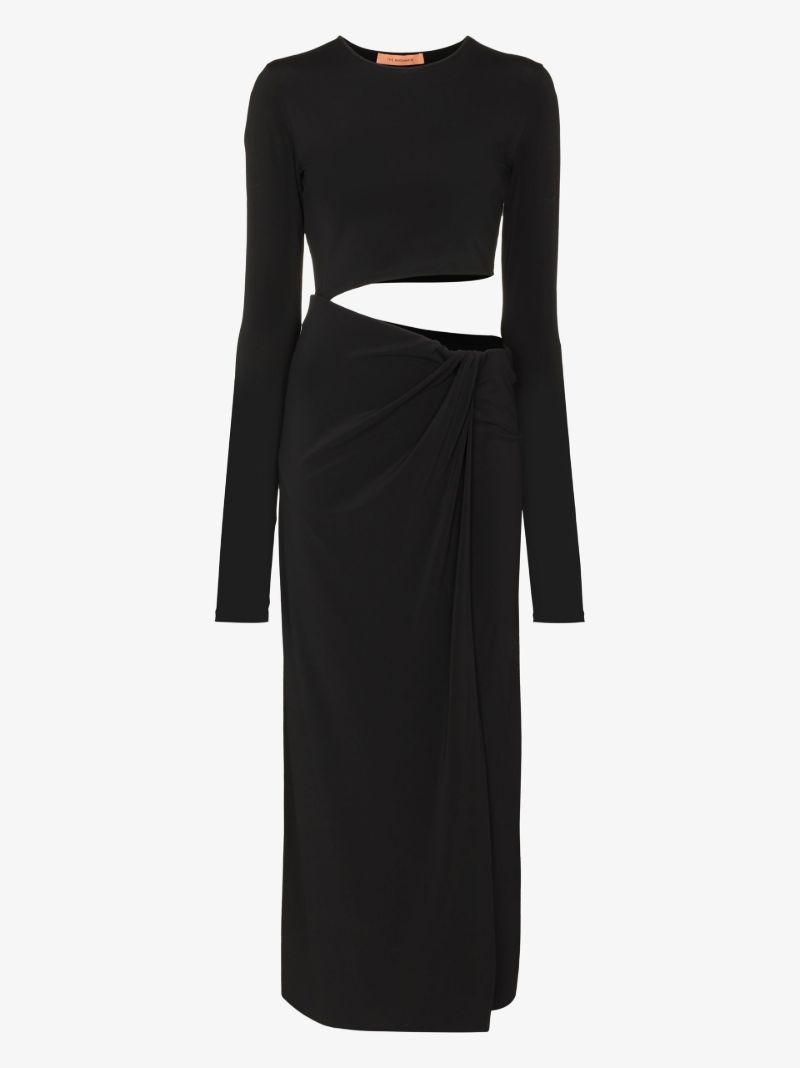 Gia Gathered Cutout Midi Dress