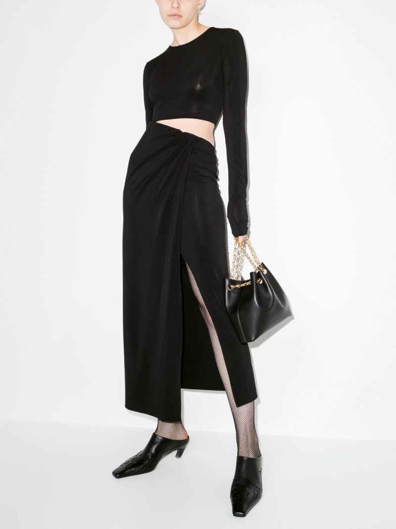 Gia Gathered Cutout Midi Dress