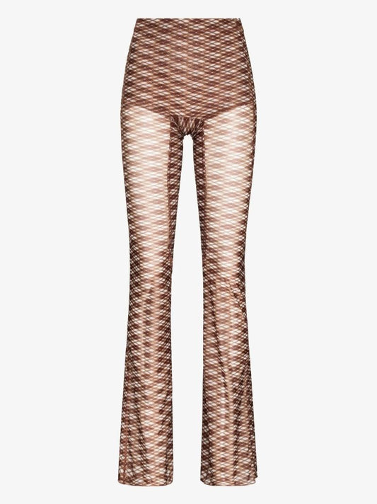 Halcyon Argyle Print Flared Trousers