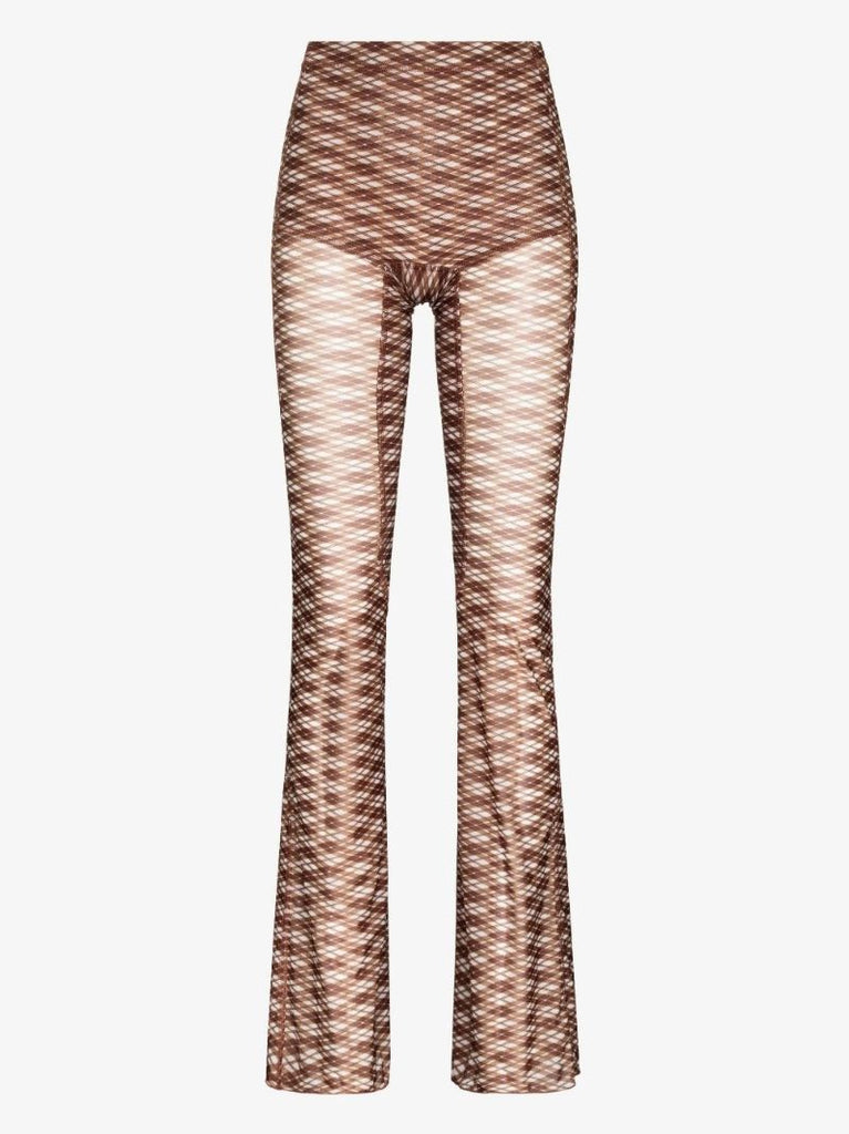 Halcyon Argyle Print Flared Trousers