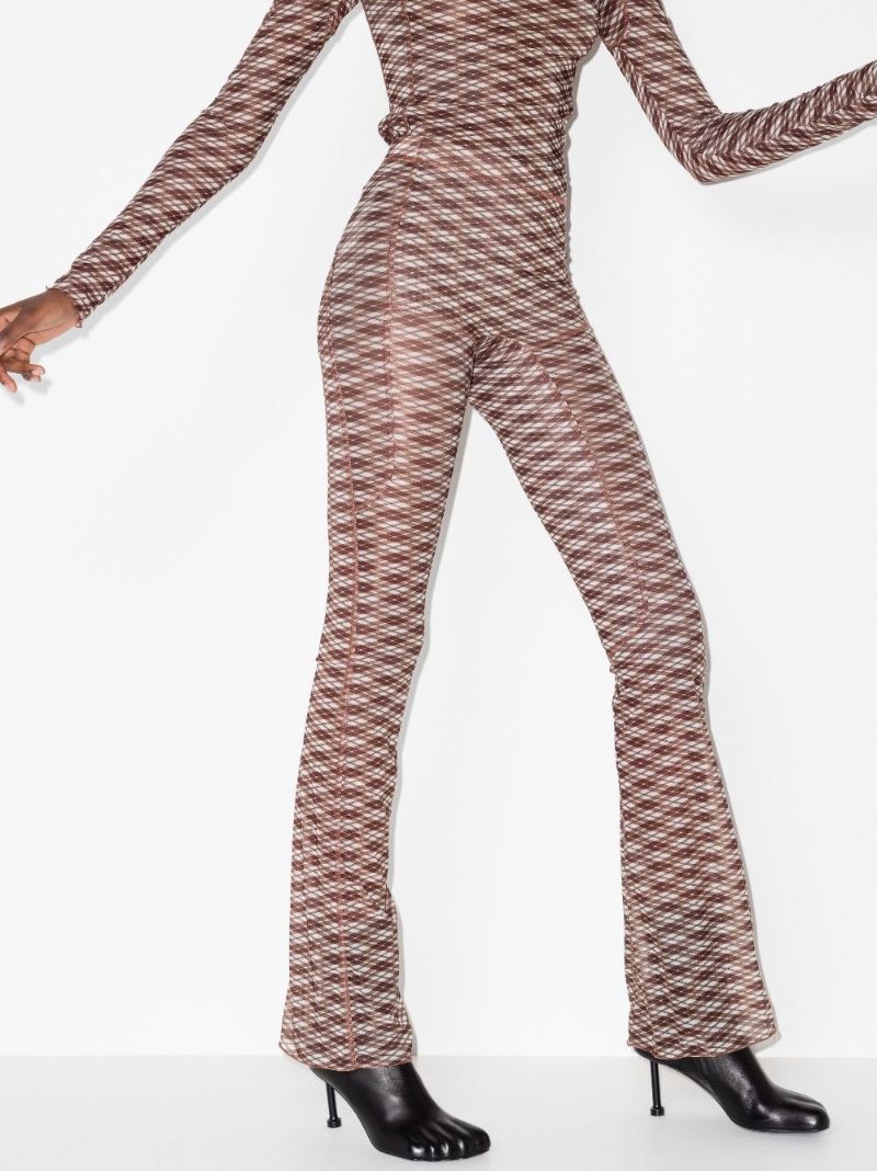 Halcyon Argyle Print Flared Trousers