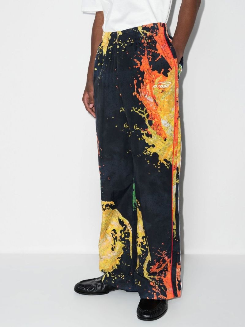 Blue Printed Track Pants