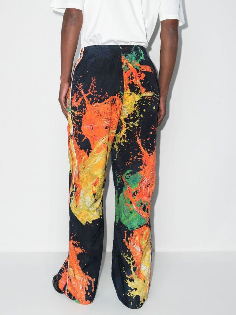 Blue Printed Track Pants