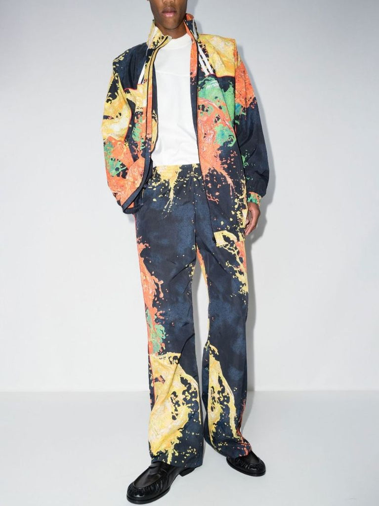 Blue Printed Track Pants