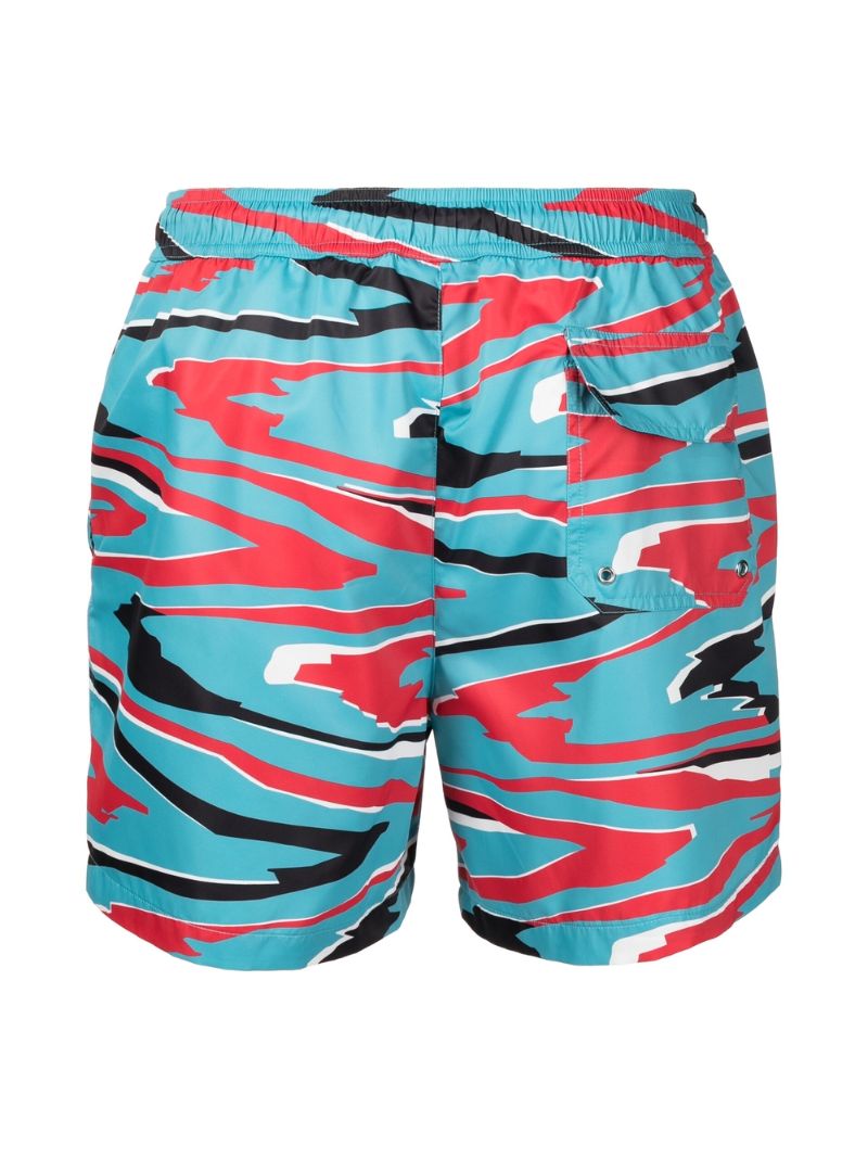 Blue Water Print Swim Shorts