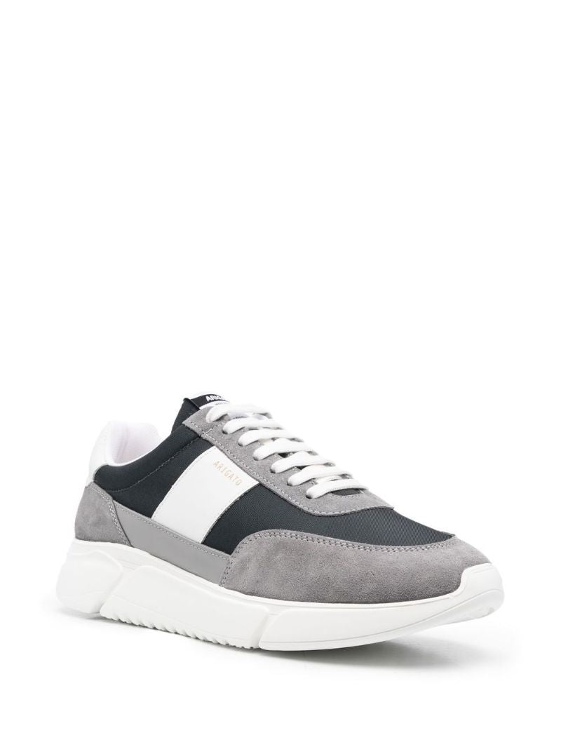Grey Genesis Vintage Runner Leather Sneakers