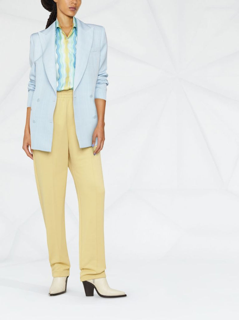 Blue Double-breasted Blazer