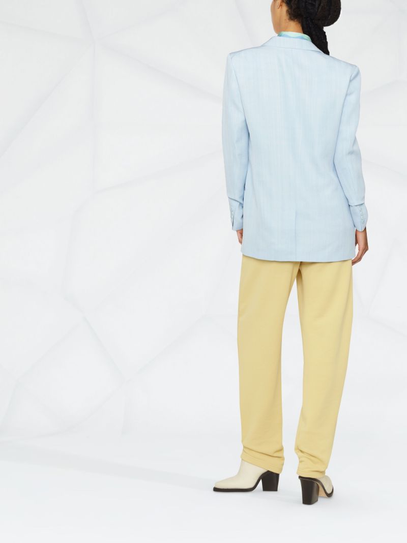 Blue Double-breasted Blazer