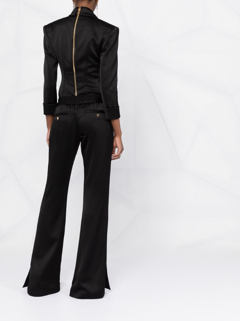 Black Notched Lapel Bodysuit