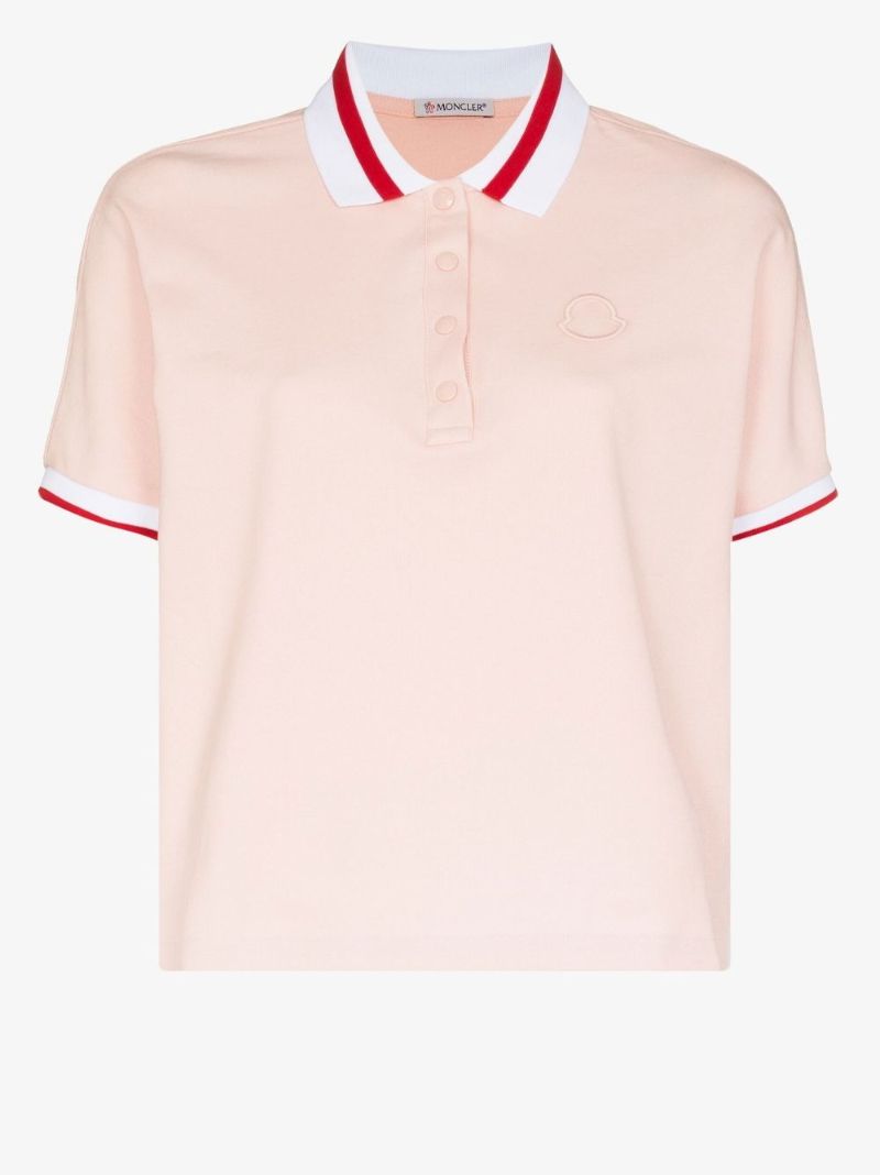 Contrast Collar Cotton Polo Shirt