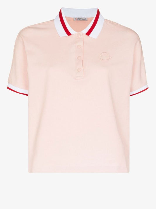 Contrast Collar Cotton Polo Shirt