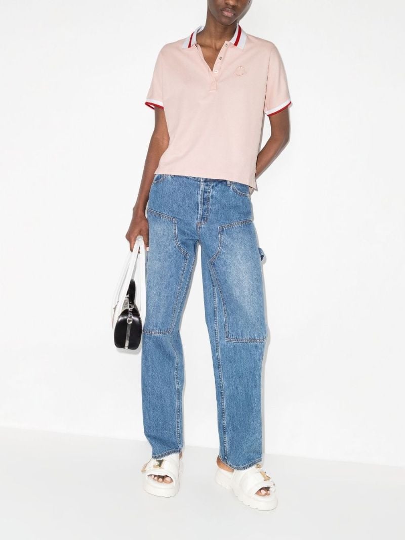 Contrast Collar Cotton Polo Shirt