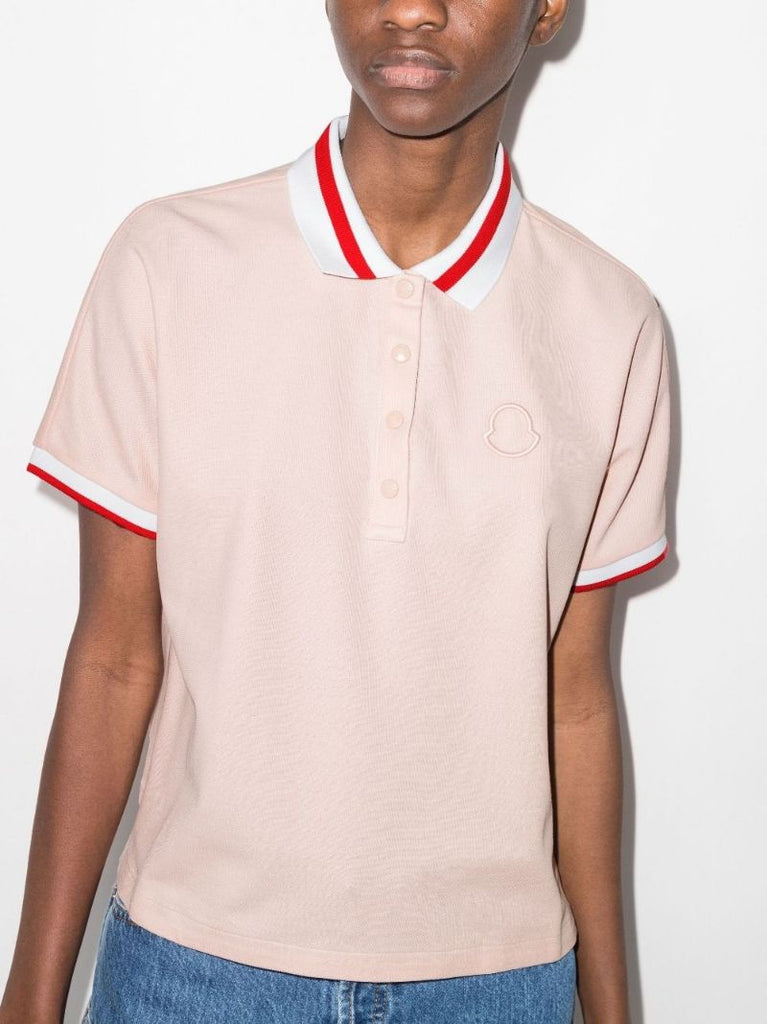 Contrast Collar Cotton Polo Shirt
