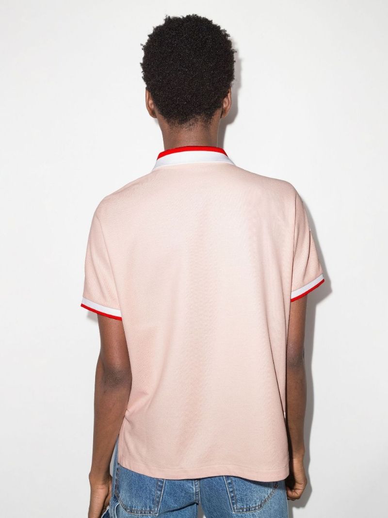 Contrast Collar Cotton Polo Shirt