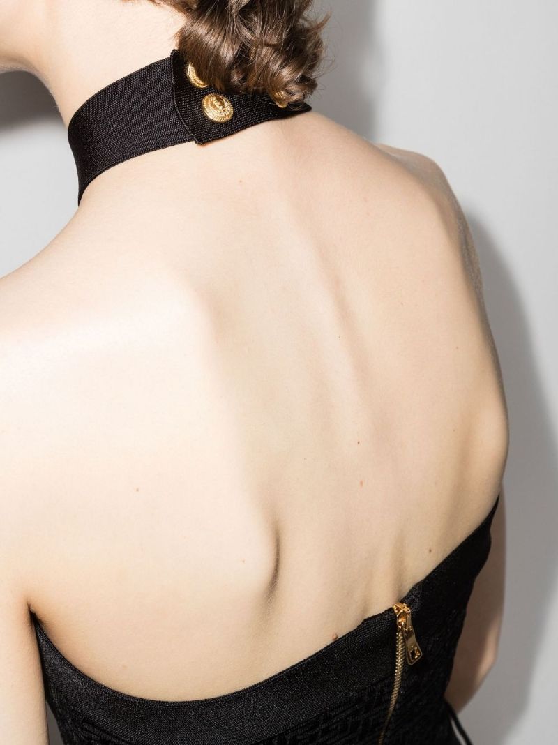 Halterneck Monogram Cropped Top