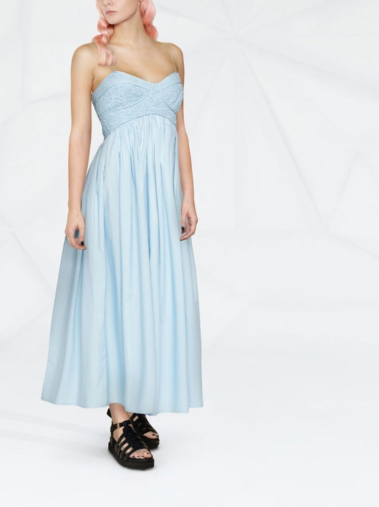Blue Heather Cotton Maxi Dress