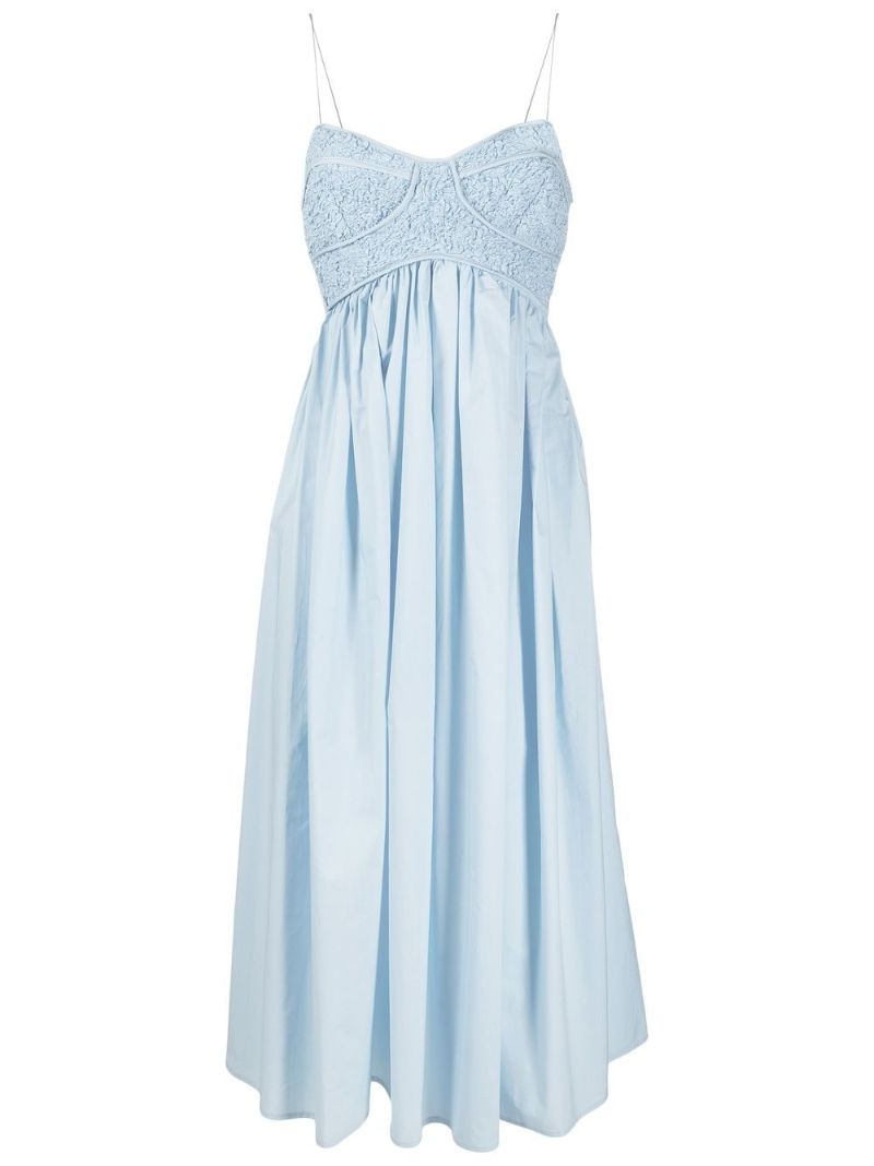 Blue Heather Cotton Maxi Dress