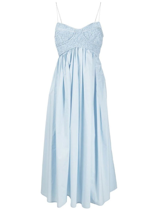 Blue Heather Cotton Maxi Dress