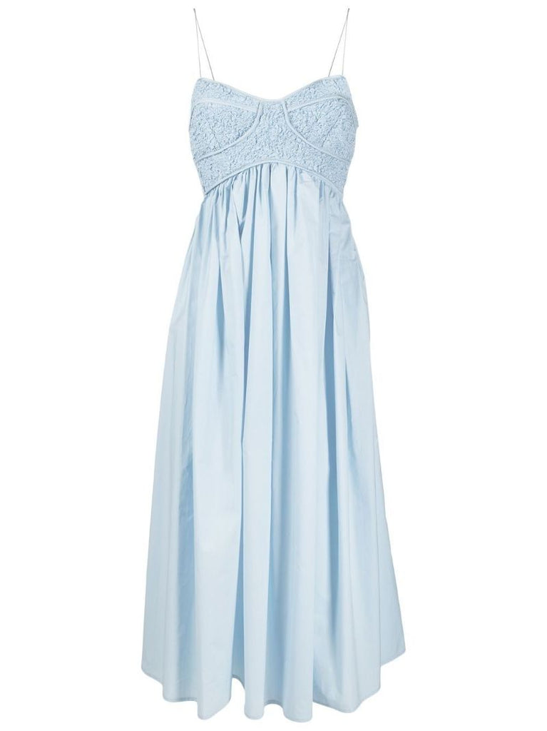 Blue Heather Cotton Maxi Dress