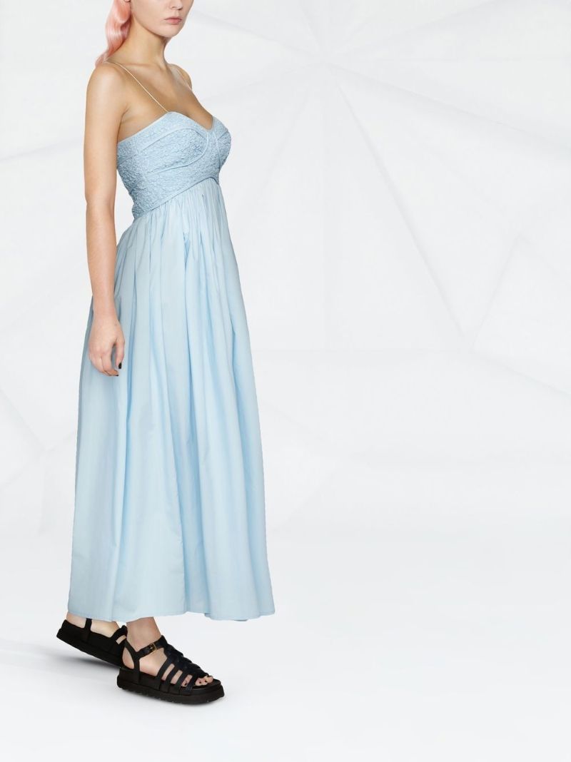 Blue Heather Cotton Maxi Dress