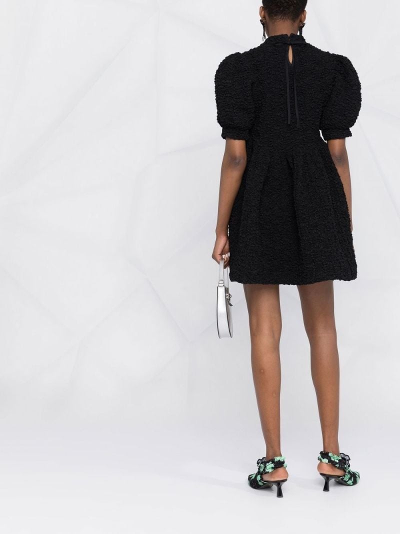 Black Uma Smocked Mini Dress